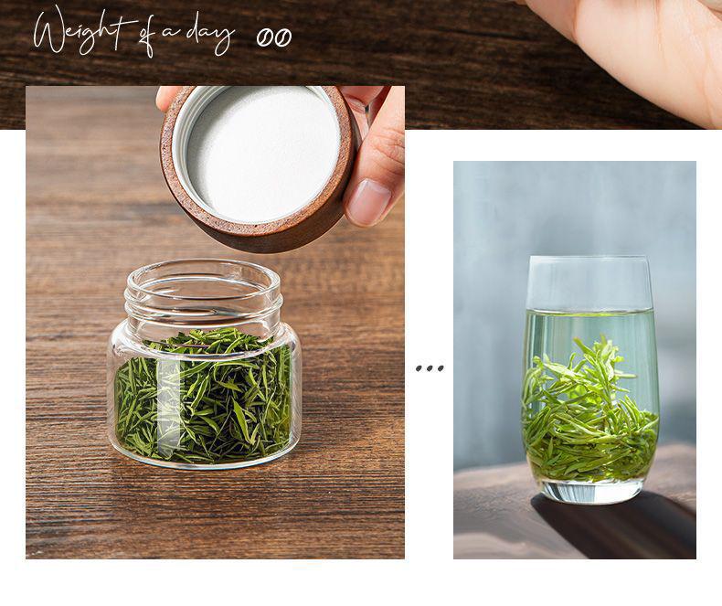 Transparent Borosilicate Glass Tea Canister: Airtight Storage Jar for Herbs, Snacks, Grains & More