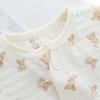 Baby Clothes Pajamas Summer Clothes Thin Cotton Belly Band Top and Bottom 2 Piece Set Open Front Short Sleeve Girls Boys Children's Clothes Mesh