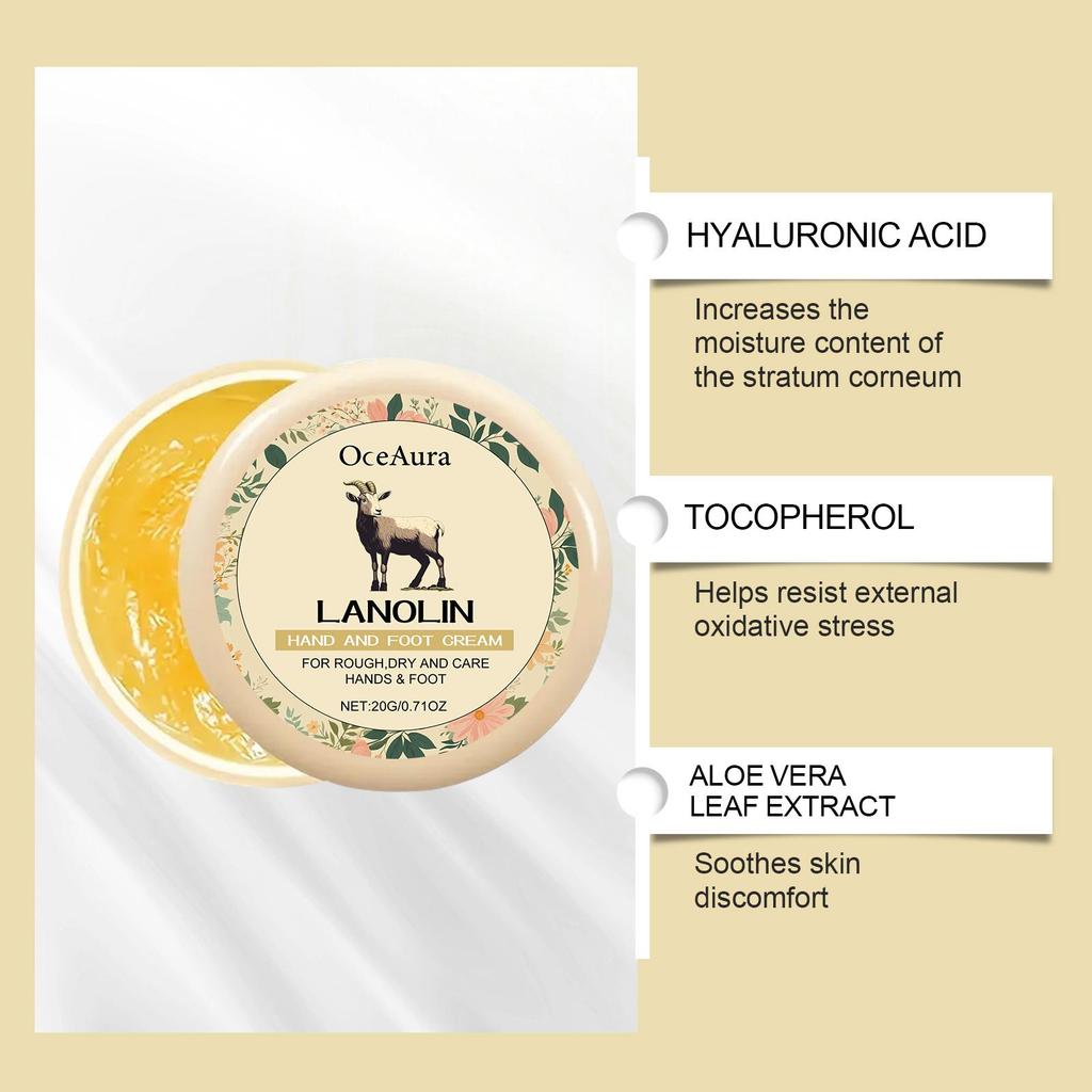 20g Anti-Riss Fußcreme Rissige Haut Reparaturcreme Trockenheit Ferse Rissig Schälend Reparatur Fußmaske Nahrung Weichmachend Feuchtigkeitsspendende Lotion