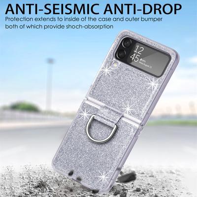 Z uchwytem pierścieniowym wąskie etui ochronne do Samsung Galaxy Z Flip 4 5g Flip4 Flip3 Flip 3 etui na telefon komórkowy do Samsung Z Flip4