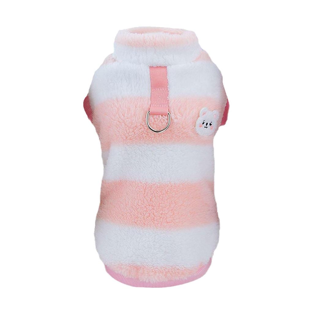 Fleece Dog Coat Photo Props Clothing for Small Medium Dogs Cold Weather with D Ring for Park Parties Walking Training Picnics