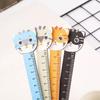 1pc Sweet Kawaii Cat Stationery Cartoon Drawing Gift Korean Office School Kitten Straight Wooden Ruler