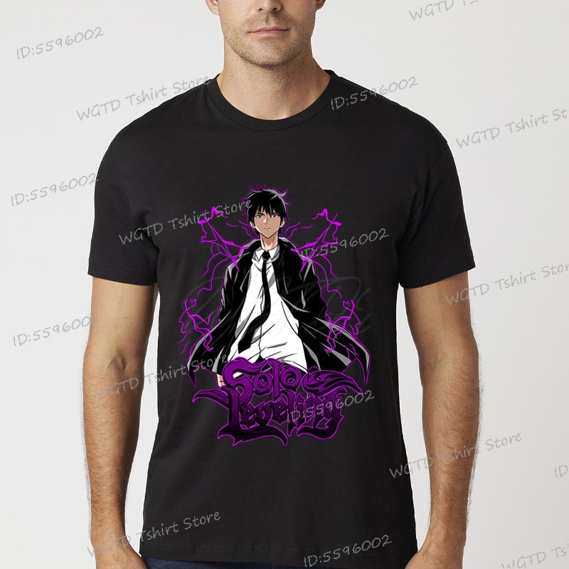 

Аниме Футболка Solo Leveling Сон Джин-у Новая Манга Черная Футболка S-4XL Смешной Графический Принт Футболка Solo Leveling Винтажная Мужская Женская Футболка 4XL