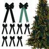 Festliche Weihnachtsbaum Samt Schleife und Kranz Ornamente