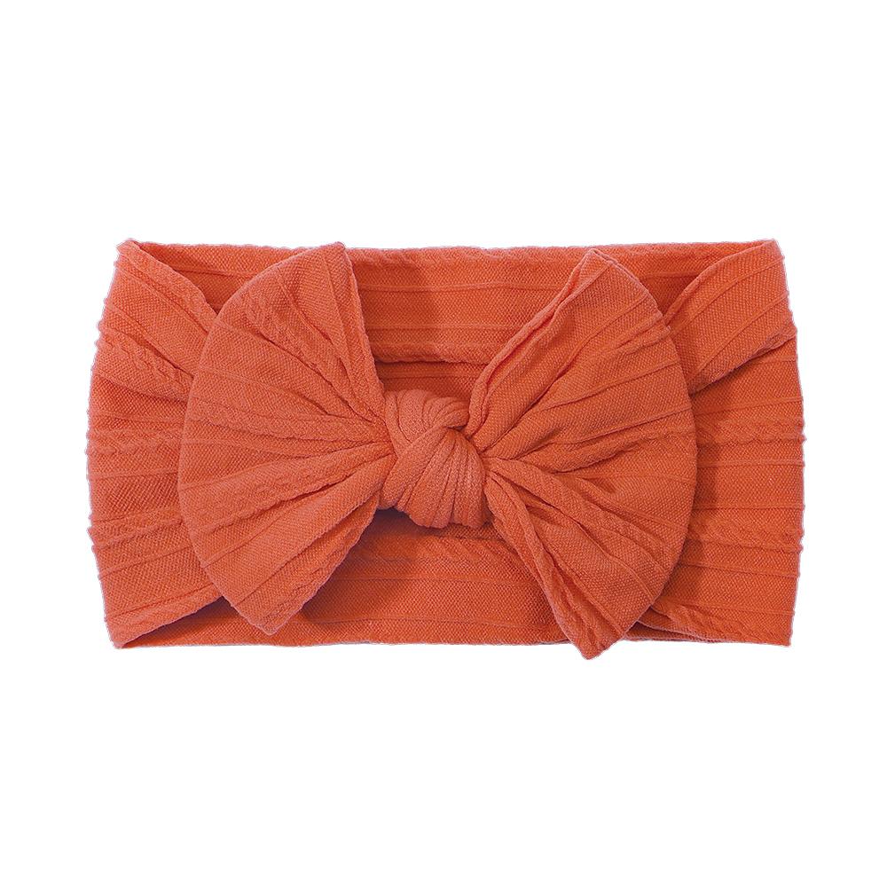 Solid Cable Bow Baby Headband for Child Nylon Layers Headwear Kids Elastic Turban Headwraps Newborn Boys Girls Hair Accessories