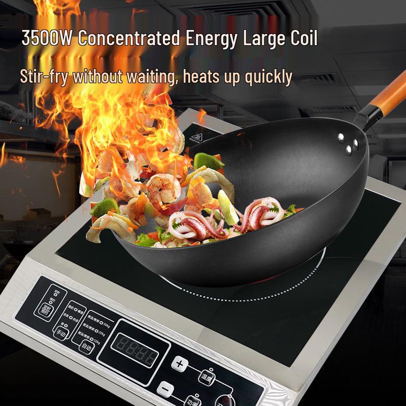 Aragaz cu inducție comercial de înaltă putere 3500W din oțel inoxidabil pentru wok