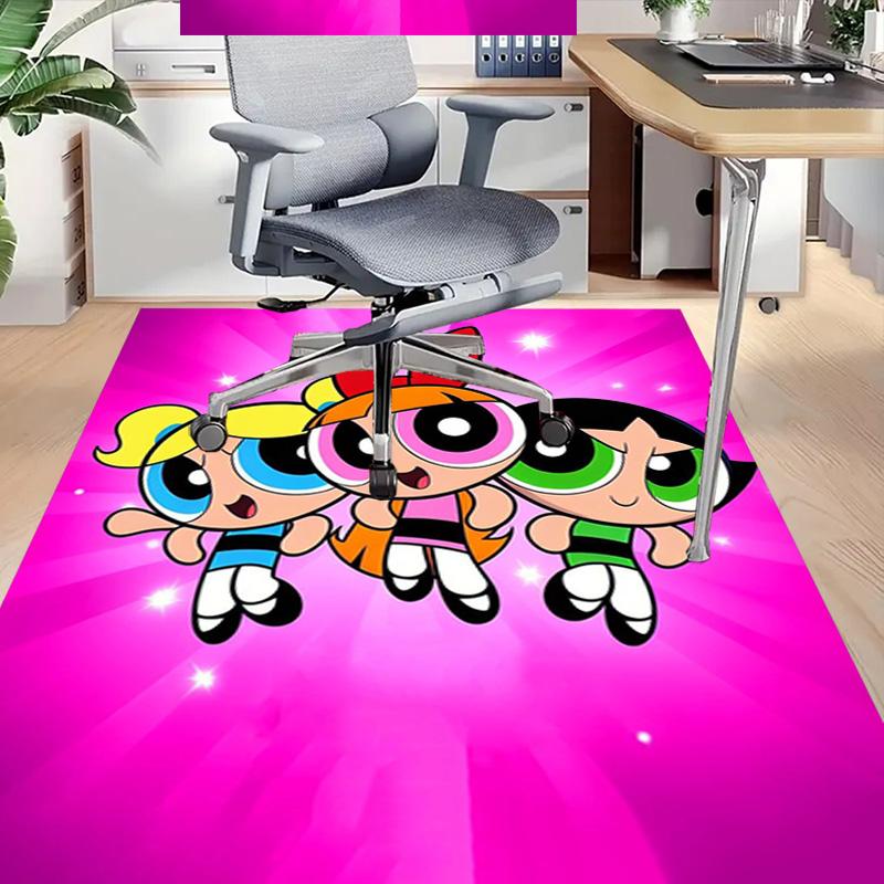 Powerpuff Girls Adventure Carpet For Playroom Bedroom Living Room Sofa Home Decorkids Game Area Rug Nonslip Floor Mat