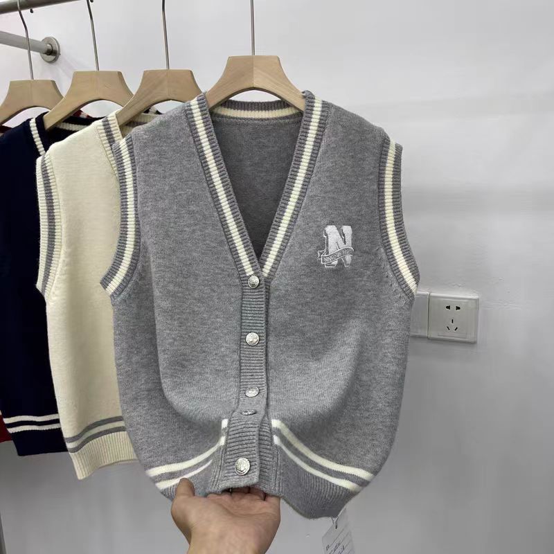 

Корейский стиль парный многослойный вязаный свитер жилет женский весна и осень новый стиль свободные и высококачественные кардиганы one size серый