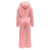 Women's Long Sleeve Zip Up Hoodie and Jogger Pants Set with Drawstring Waist for Casual Wear