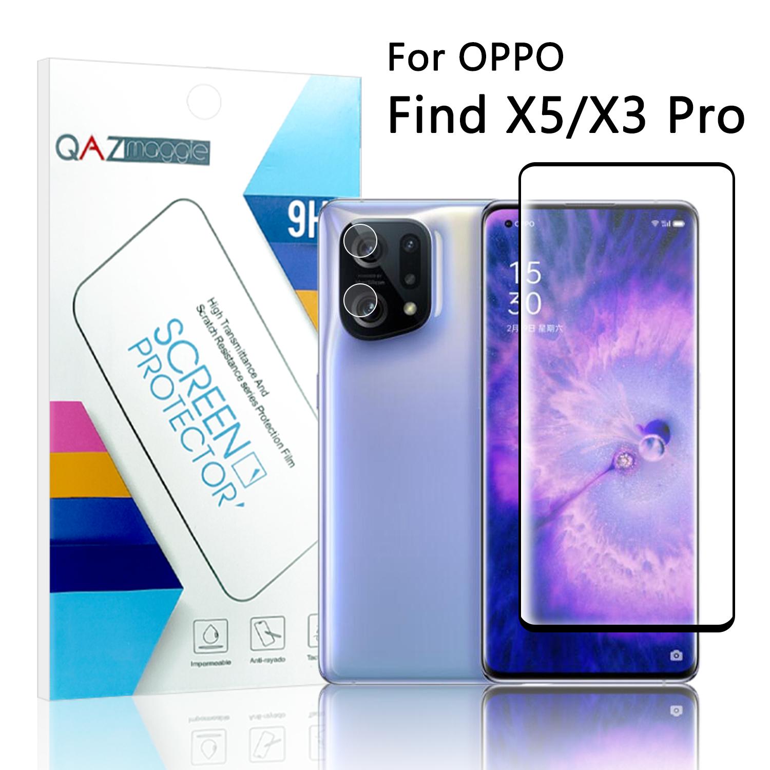 

Для OPPO Найти X5 X3 Pro Стекло 3D Полная изогнутая крышка экрана Протектор закаленное стекло + пленка объектива камеры