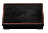 Wakaizumi Long Shokado Bento Black Wood Grain with Vermilion Trim Vermilion and Black Lacquerware, A9-inch Box, (with Divider) 1-239-6 F-2-74