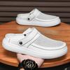 Summer Mesh Open Back Casual Shoes Half Shoes For Men Mules Closed-Toe Loafers Slipper Backless Slides Sandal Slip On Flats