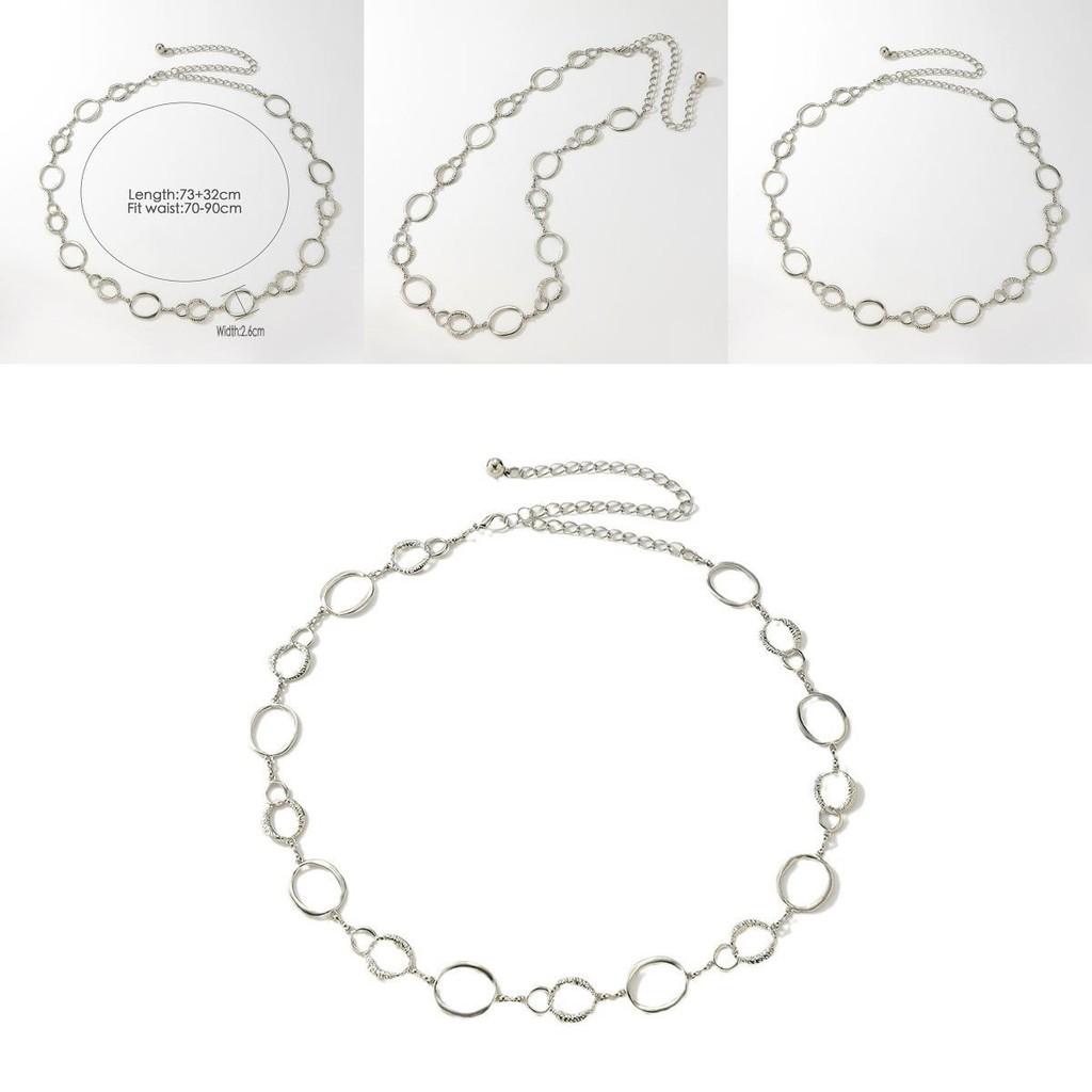 Geometric Alloy Waist Chain For Women With Adjustable Lobster Clasp Summer Accessory