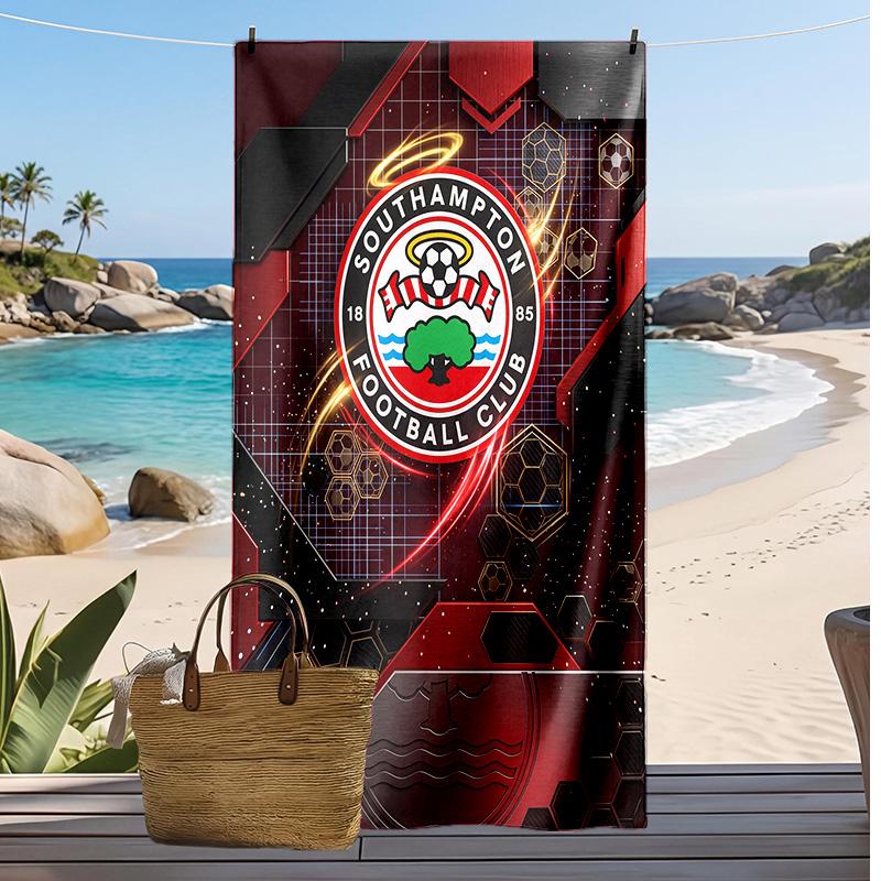 Southampton Football Print Beach Towel, Large Soft Quick Dry Towel for Beach Camping Swimming
