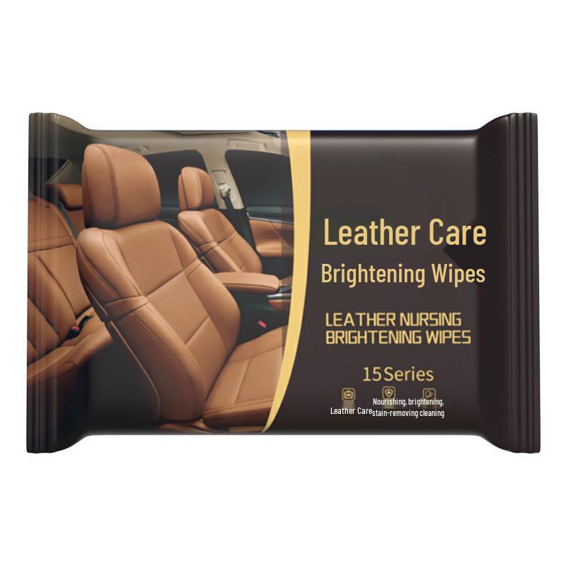 Leather Care Polishing & Repair Wipes for Car Interior Cleaning