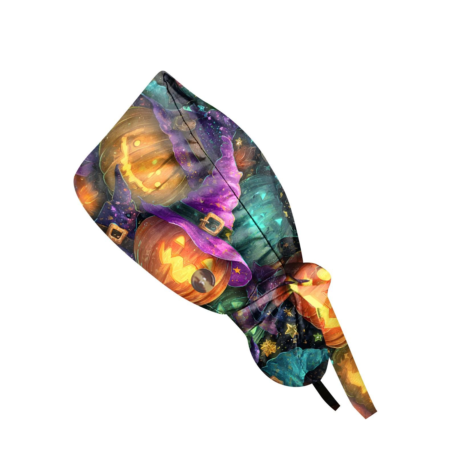 

Модна робоча кепка з принтом на Хелловін, повсякденна жіноча кепка з хвостиком, кепка для прання, кепка Baotou One Size