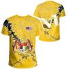 Malaysia Flag Pattern Mens Clothes Tshirt Daily Casual Oversized Malaysian National Emblem 3D Printing Tee Shirts Male Tops 4XL