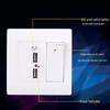 Type 86 Wall Single Pole Double Throw Switch with Dual USB Socket for Household