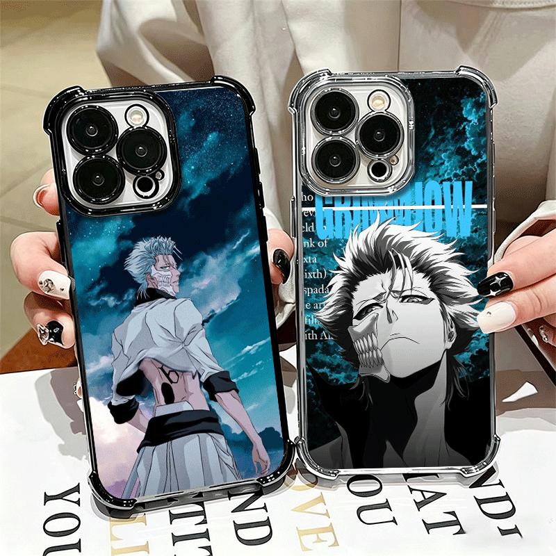 Bleach Grimmjow 6 Plating Phone Case For Iphone 16 17 Pro Max Air 16E 14 15 Plus 12 13 Mini Anti-Fall Airabag Cover