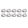 10PCS Eyelets Grommets Silver Color Alloy 17.4mm Inner Diameter Round Shape Double Sided Crimping
