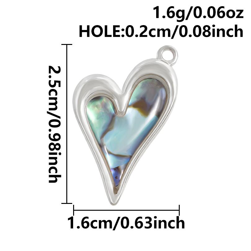 2pcs Various Shape Abalone Shell Trendy Square Oval Rectangle Stainless Steel Charm For Jewelry Making Supplies DIY Pendant Bulk