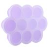 Silicone Food   Tray 10 Holes Reusable Container with Lid for Homemade Baby Food(Blue )
