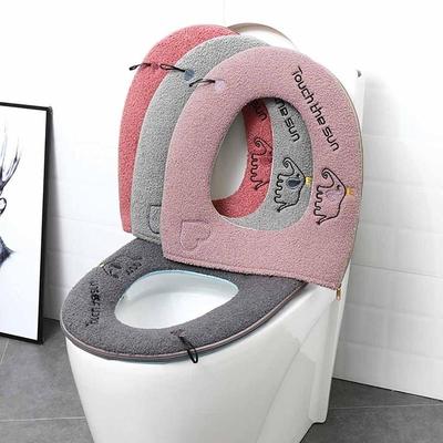 Winter Plush Soft Toilet Seat Pad Cover Small Toilet Seat Cushion Household Bathroom Products Closes