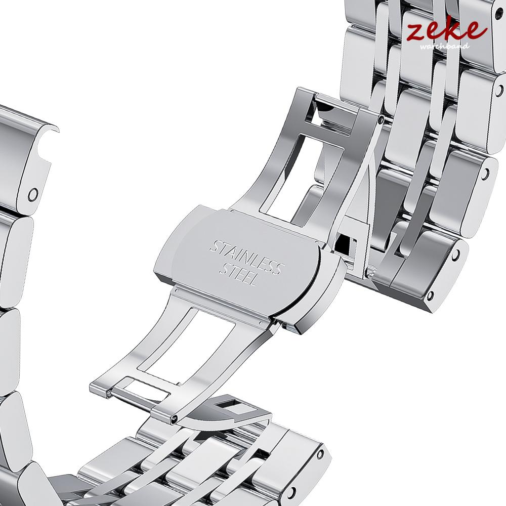 Solid Stainless Steel Band 18mm 19mm 20mm 21mm 22mm Universal Smartwatch Replacement Strap Bracelet Men Business Watchband Belt