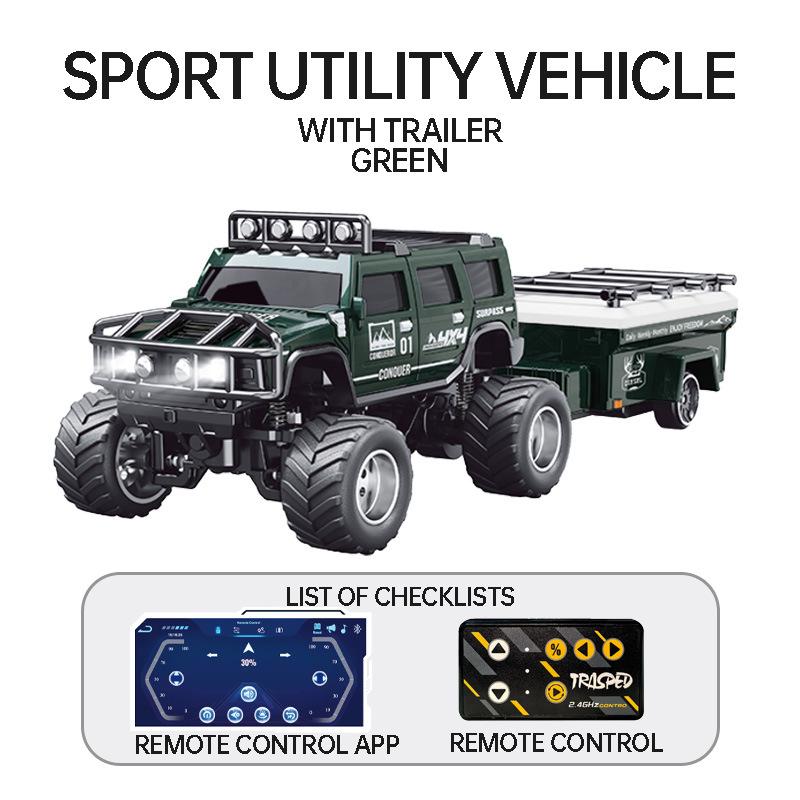1: 64 RC Mini 2.4G Climbing Off Road Vehicle Simulation RC Car with APP Adjustable Speed Lighting Shock Absorber Boy Toy Gift