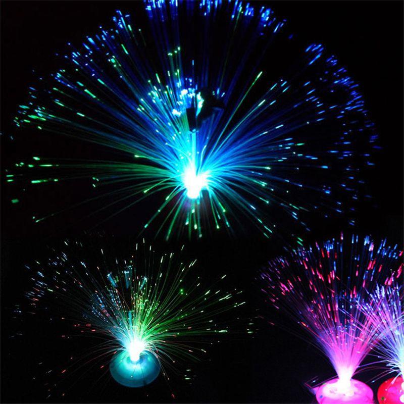 Stunning Christmas Color Changing Led Fiber Optic Night Light For Home Decoration
