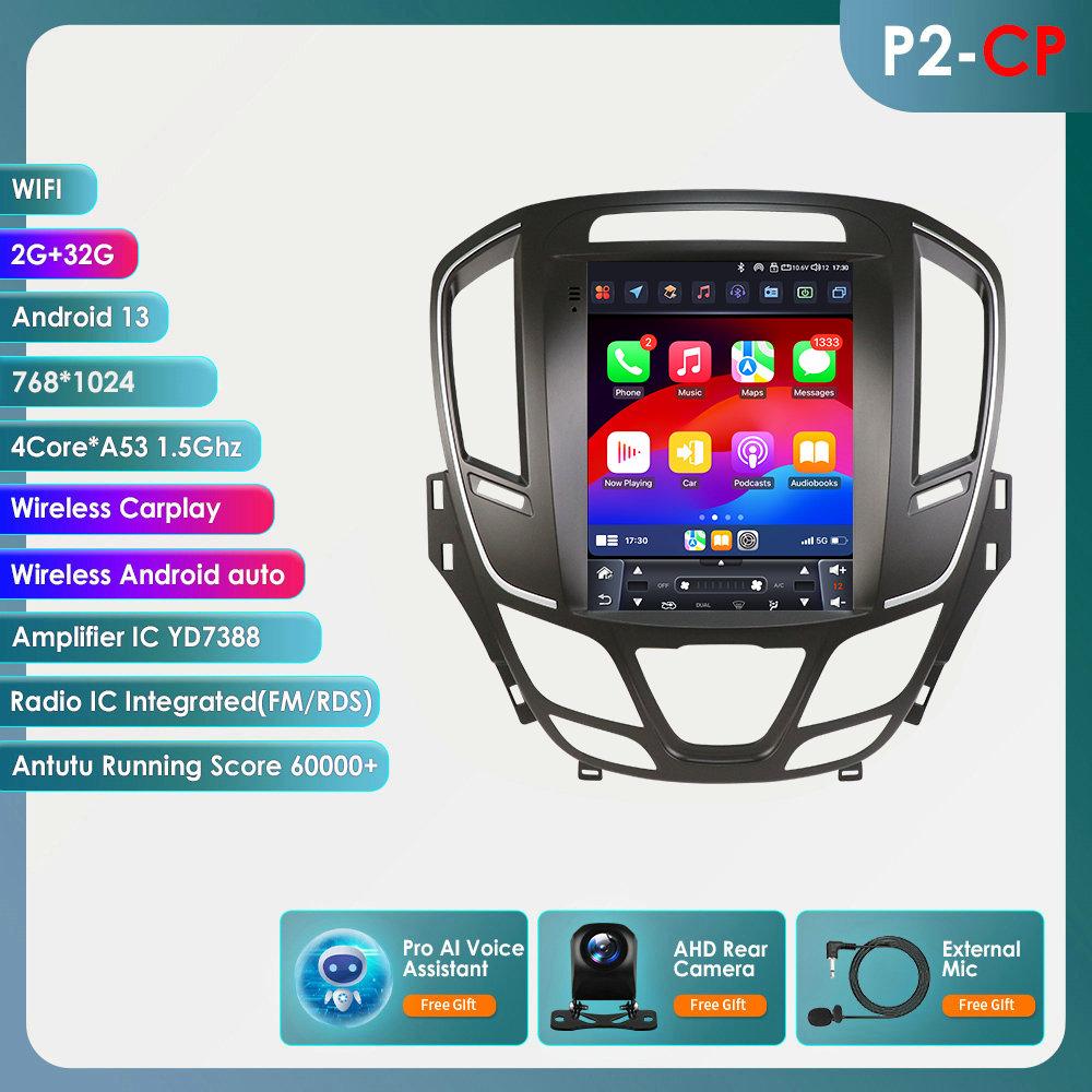 9.7inch Android 14 Car Radio Player for Opel Insignia Buick Regal 2014 - 2018 Carplay Auto Car Multimedia Stereo 7862 GPS
