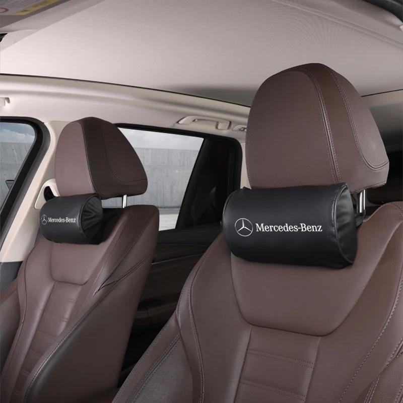 GLC GLB 1Pcs Car Seat Head Support Cars Headrest Neck Pillow For Mercedes Benz AMG W204 W205 W203 W211 W212 W213 W201 W210 W124