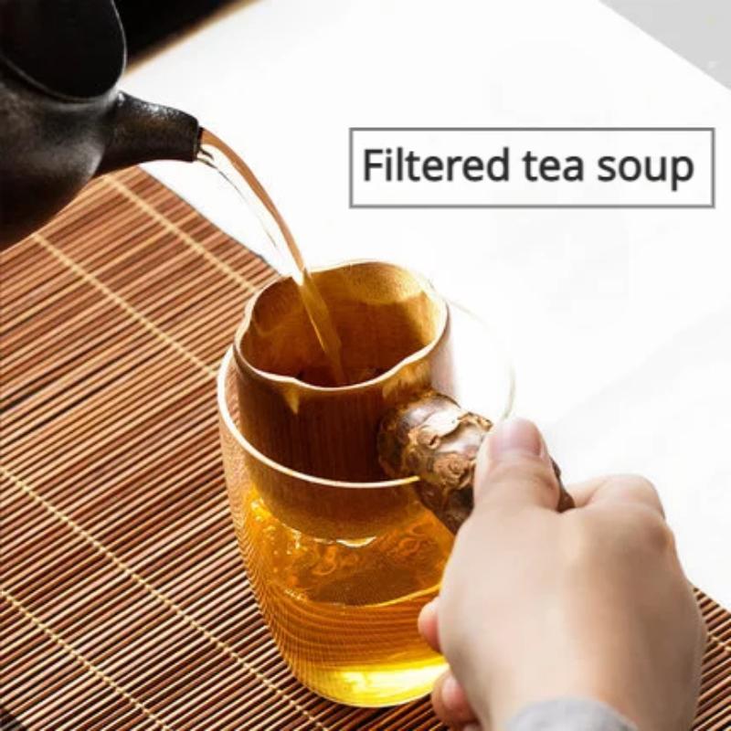 1PCNatural Bamboo Tea Strainer Infuser Filter Infusor Tea Tools Sieve For Tea Brewing Drinkware Accessories Colander Gadgets