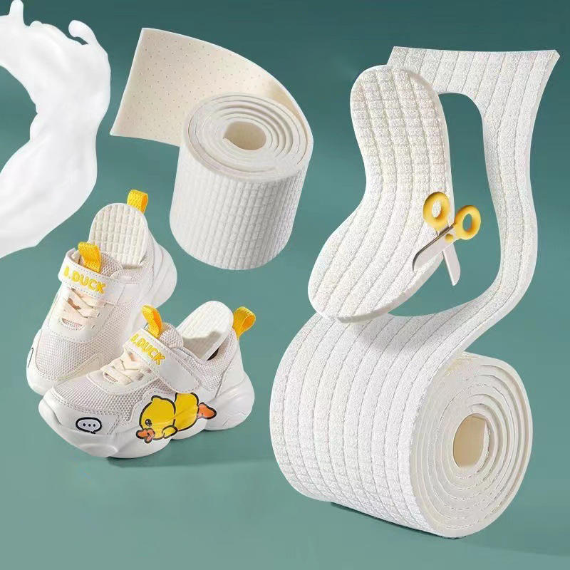 Cuttable Latex Insoles Adult Kids Soft Comfortable Sport Breathable Shock Absorption Shoe Inserts Universal Feet Sole Insoles