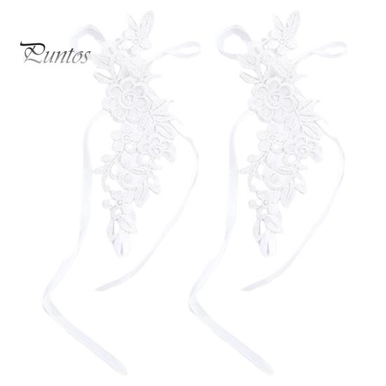 1 Pair Foot Cover with Toe Ring Hollow Out Lace Flower Applique Temptation Solid Color Close-fitting Honeymoon Wedding Night Foot Cover Foot