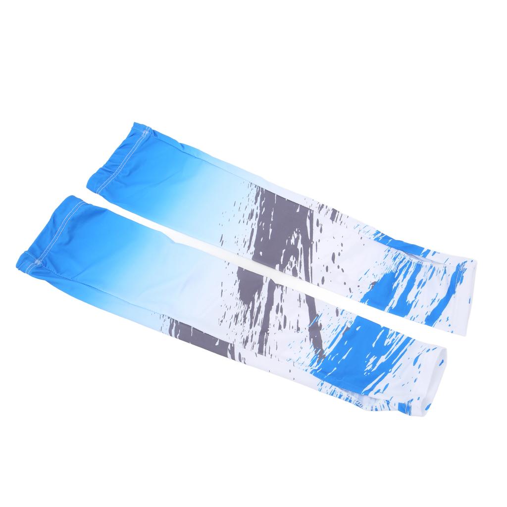 1 Pair Ice Silk Sves UV Sun   Lengthen Thin Brthable Quick Drying Cooling Arm Sves for   Sports
