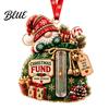 Decorative Hanging Gift Box Gnome Christmas Cash Holder Ornament, Acrylic Pendant for Creative Reveal Holiday Tree Decoration, Money Surprise