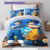 Ropa de cama con estampado de Son Goku, Juego de colcha, Funda de colcha, Funda de almohada, Regalo de cumpleaños para el hogar (1 * funda nórdica + 2 * fundas de almohada, sin núcleo)