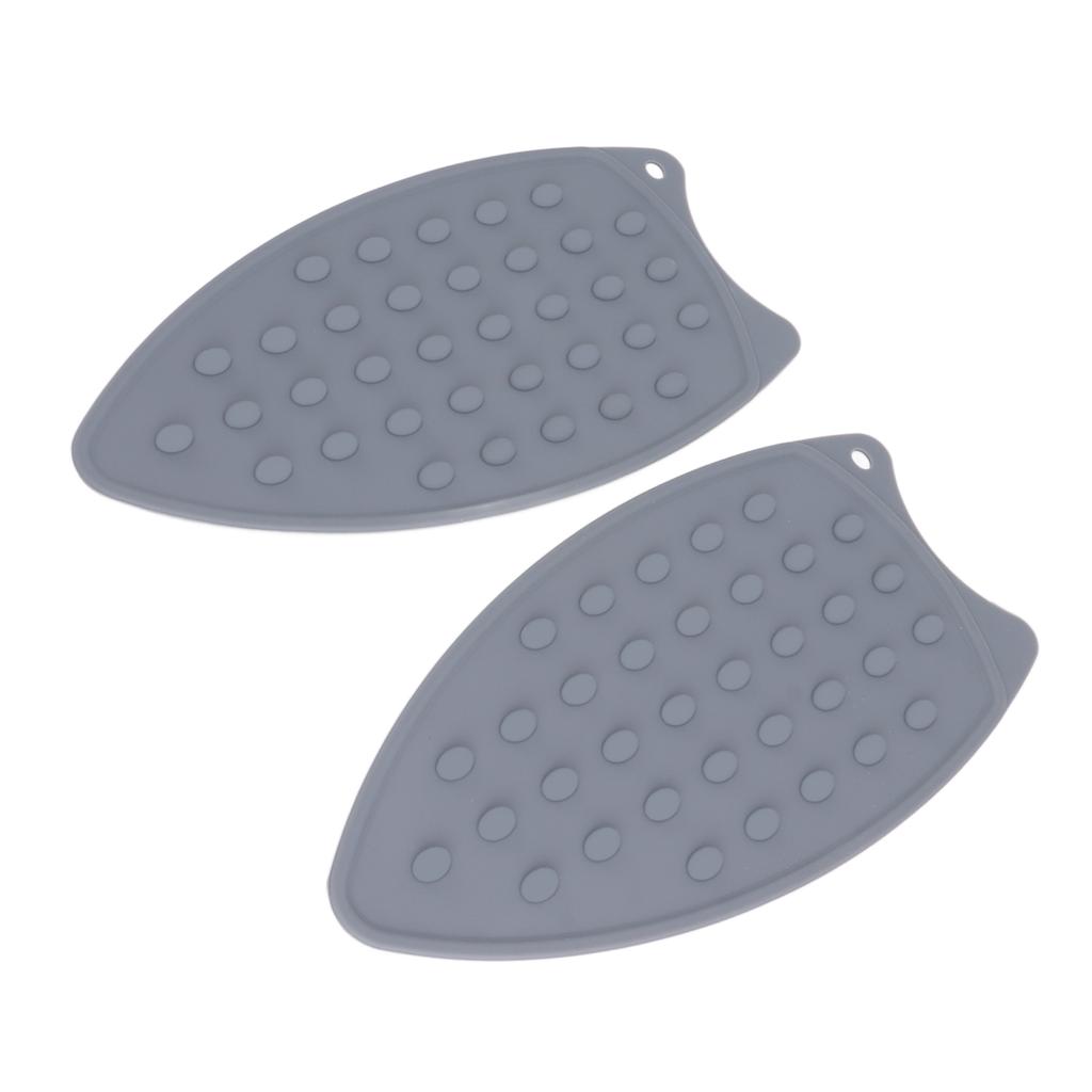 2 ks Silikonová podložka pod žehličku Odolná Nárazuvzdorná Žáruvzdorná Podložka pod žehličku pro žehlicí prkna Žehličky Šedá