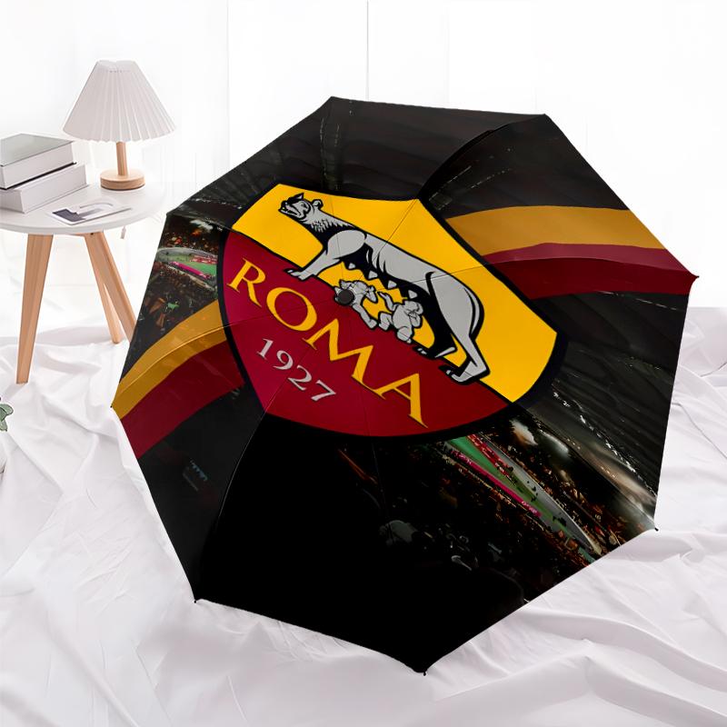 Printed Rome Logo Folding Umbrella,Outdoor,Leisure,And Travel Umbrella,Durable Umbrella Fabric,Birthday And Holiday Gift