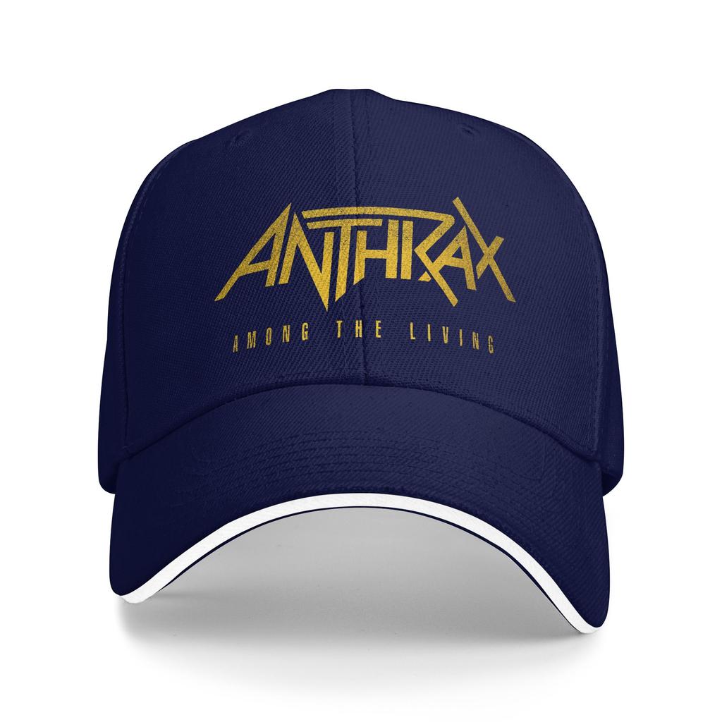 Anthrax Among The Living Baseballová čepice Letní Trucker Hat Ochrana proti slunci Tenisová Skate Snapback Čepice Pánská Dámská Stylové Baseballové Čepice