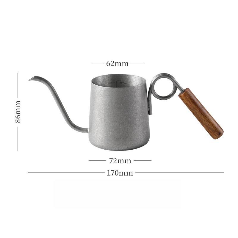 Hand-brewed Coffee Pot Brewing Kettle Ring Wooden Handle Stainless Steel Fine Mouth Drip Kettle Manual Brewing Coffee Machine