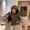 Miling Solid Color Hat Scarf Gloves Set