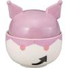 Sanrio 3D Bowl with 13 X Character "Round Kuromi" Lid, Approx. 400ml, Approx. 13cm, Tableware, Purple, San4556-4
