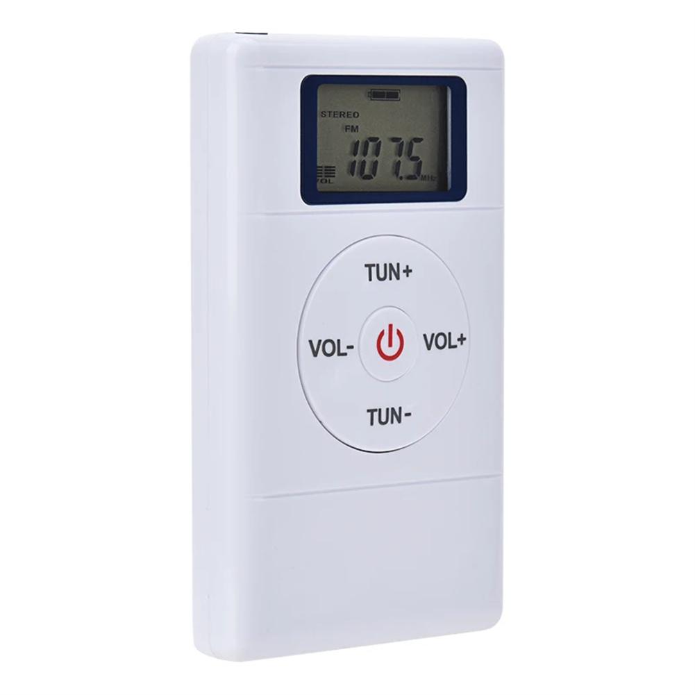 Portable FM Radio With Wristband 3.5MM Earphones Battery Operated Radios 60-108Mhz DSP Digital Tuning Radio For Senior Outdoor