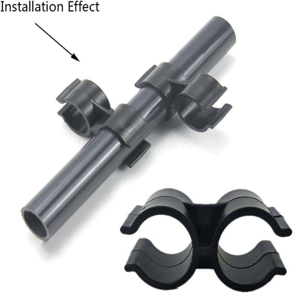 10Pcs 20/25/32mm Dual Pipe Clip Double-ended Tube Clips  Agricultural Irrigation