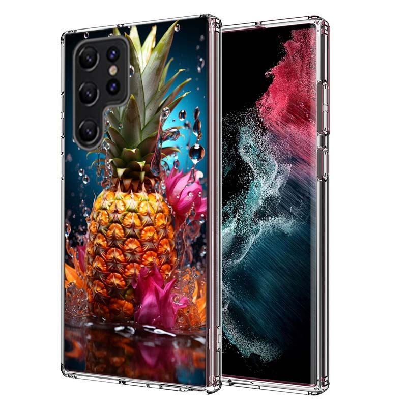Harvest Pineapple Capa Phone Case For Samsung S26 Ultra S25 Edge Galaxy S23 S21 S20 S24 FE S22 S10 Plus Cover Clear TPU Shell Co