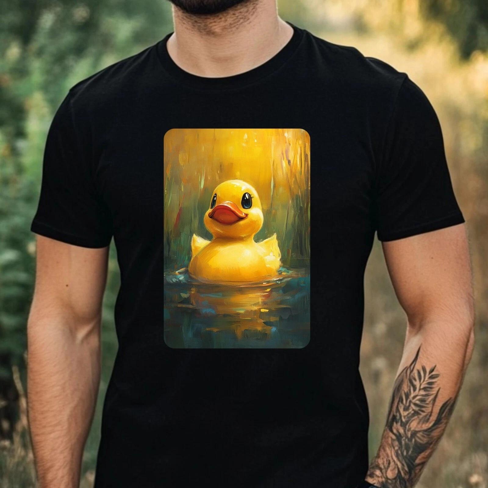 T-Shirt Herren Gummiente Portrait Motiv Baumwolle Größe XS bis 5XL XXXXL