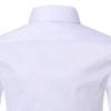 Men Spring Fall Dress Shirt Turn-down Collar Slim Fit Single-breasted Long Sleeves Pure Color Mid Length Young Formal Business Event Office Top