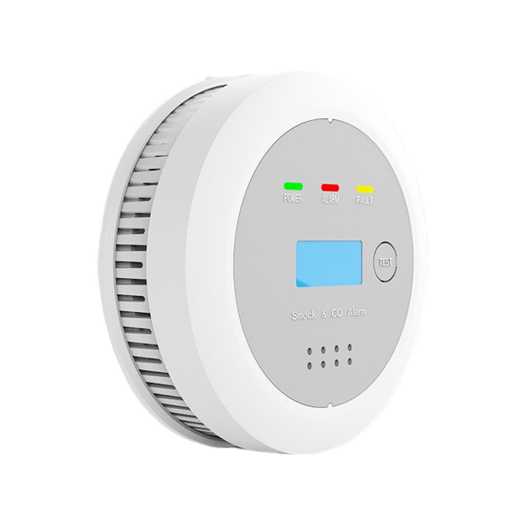 Smoke and Carbon Monoxide Alarm with Digital Display and Test Button Dual Sensor for Residential and Commercial Safety Monitoring